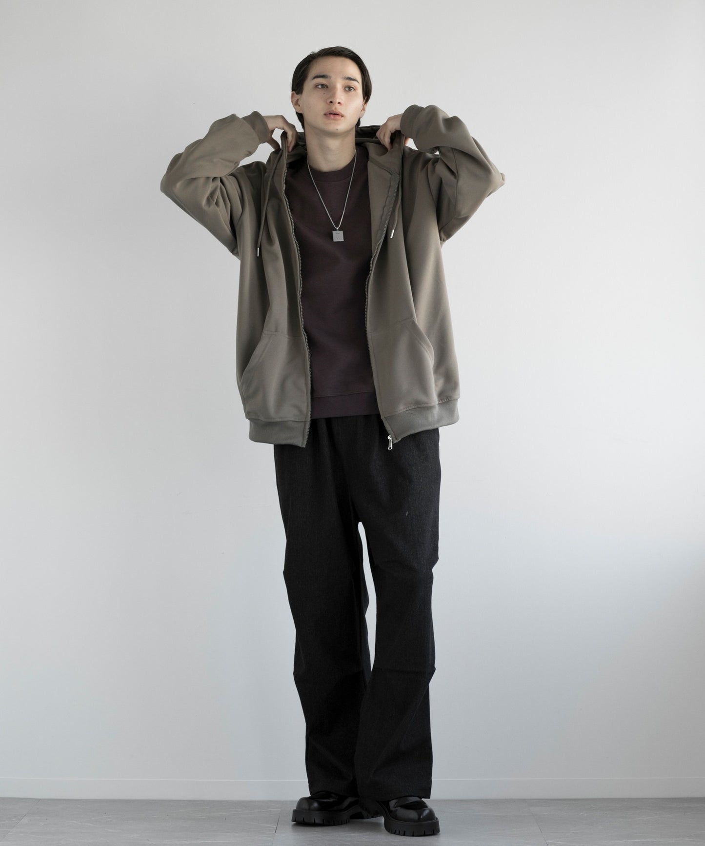 aimoha MEN/ TRACK WIDE LOOSE PANTS パラシュート パンツ