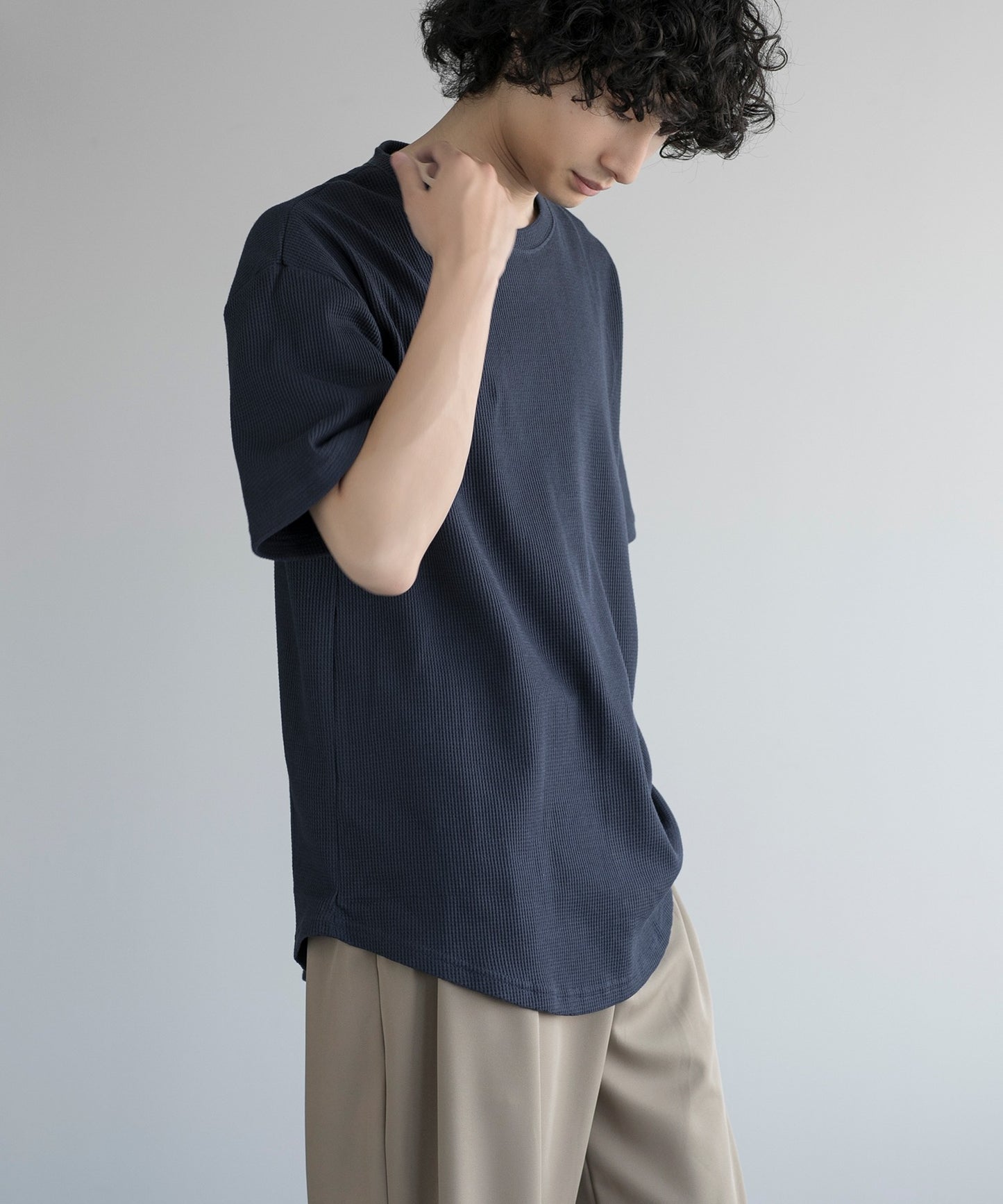 aimoha MEN/ TEXTURED KNIT TEE