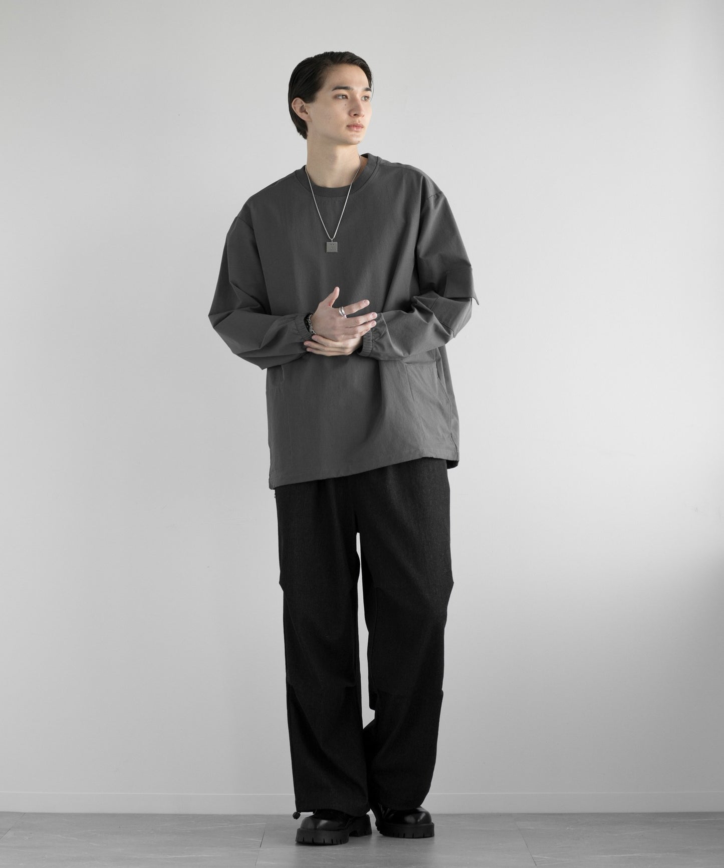 aimoha MEN/ TRACK WIDE LOOSE PANTS パラシュート パンツ