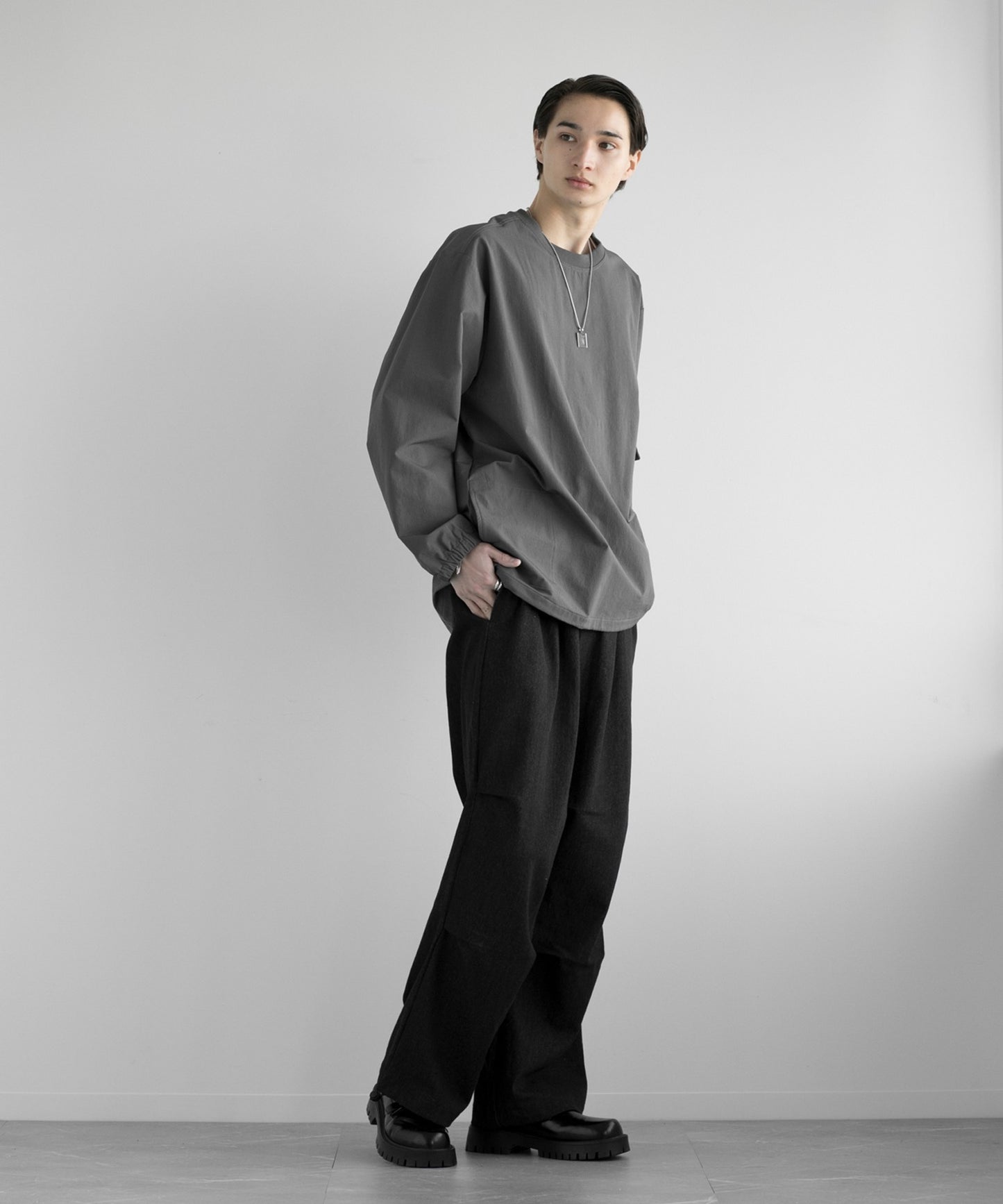 aimoha MEN/ TRACK WIDE LOOSE PANTS パラシュート パンツ