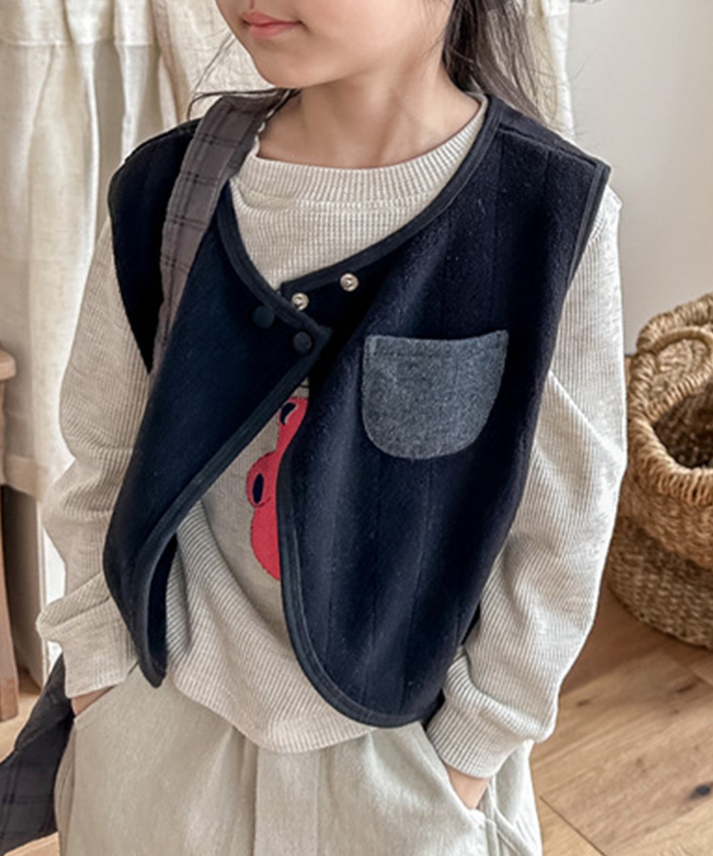 【aimoha-KIDS-】子供服 柔らかい万能ベスト