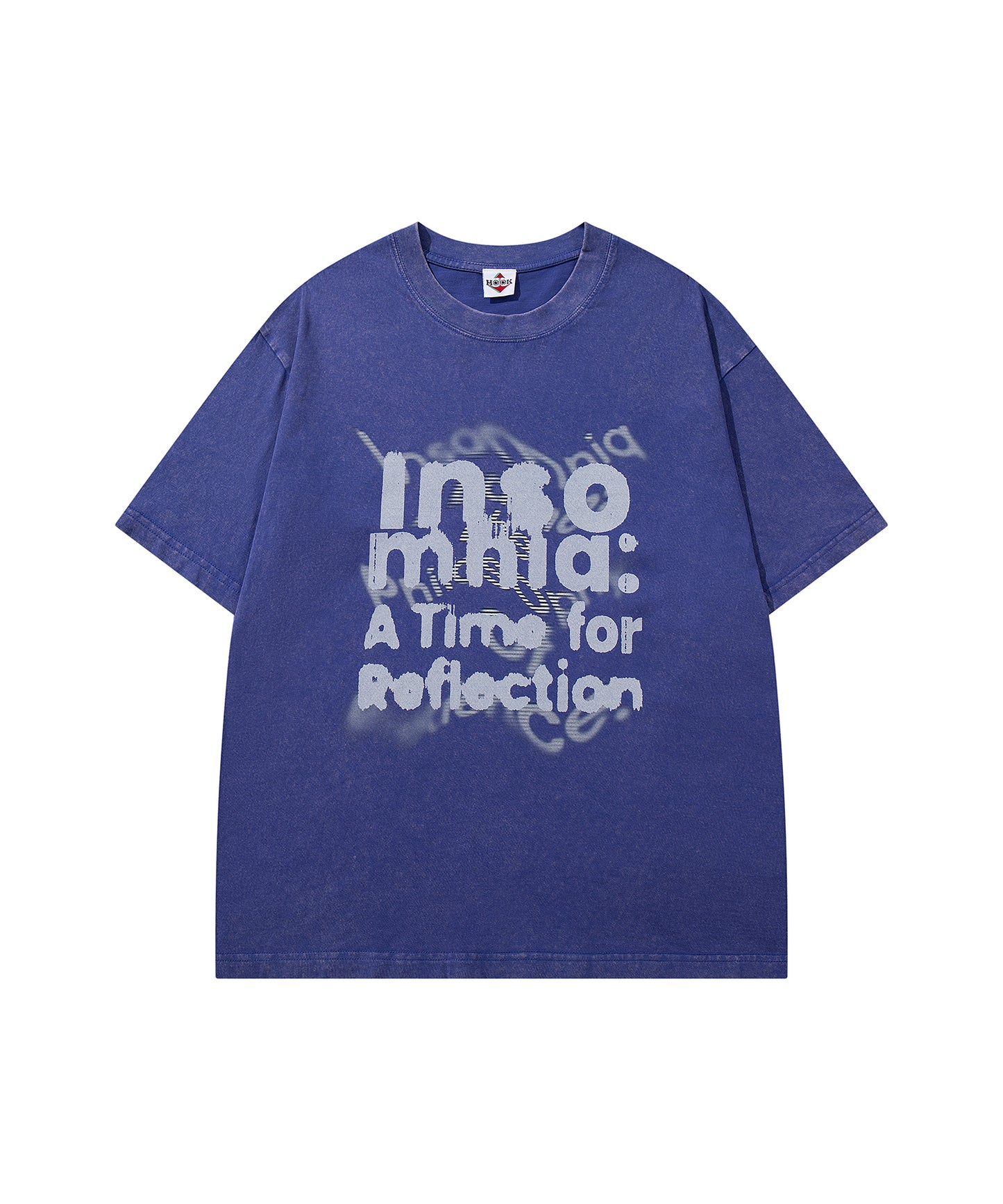 HOOK -original-　INSOMNIA　ウォッシュ加工ヴィンテージ風 ビッグTEE