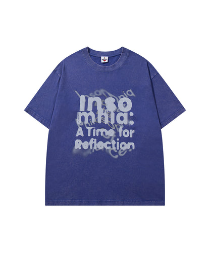 HOOK -original-　INSOMNIA　ウォッシュ加工ヴィンテージ風 ビッグTEE