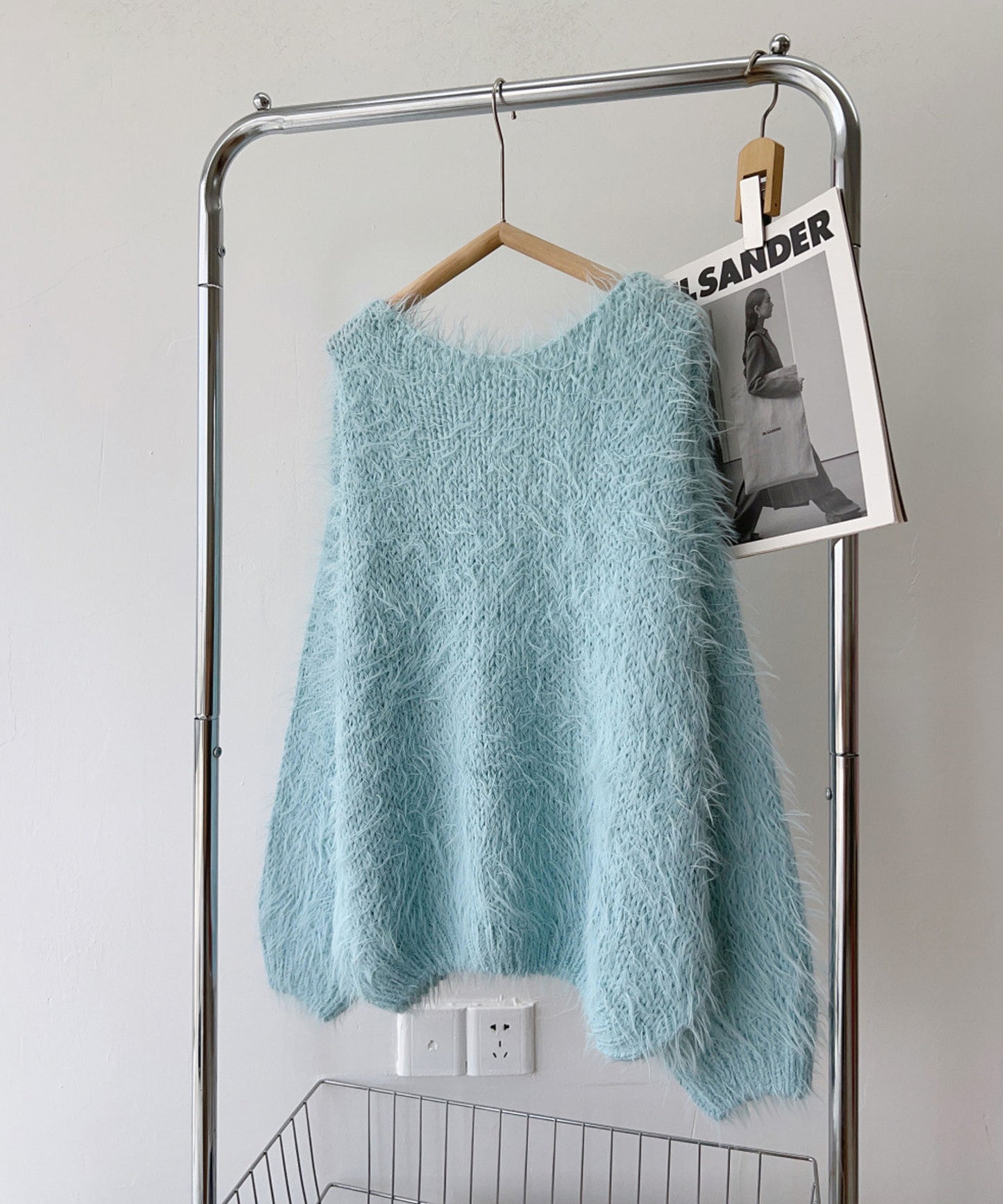 ゆる編みファーニットセーター