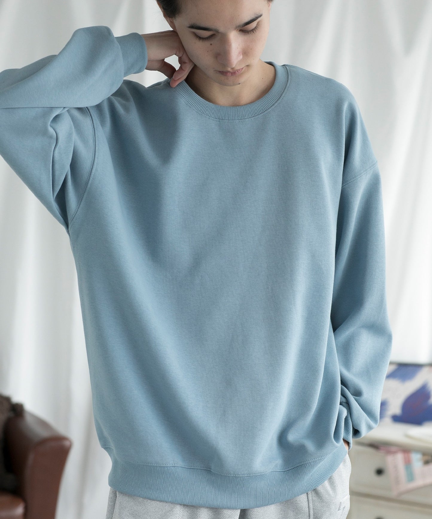 【aimoha MEN】SLIM FIT PULLOVER スリムフィットスウェット