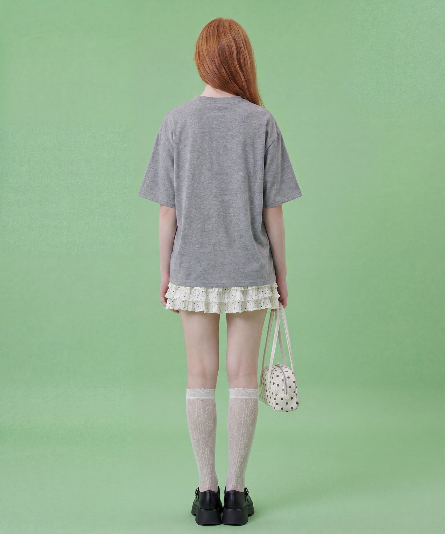 HOOK for girls　レースフリルハート ビッグTシャツ (SS)