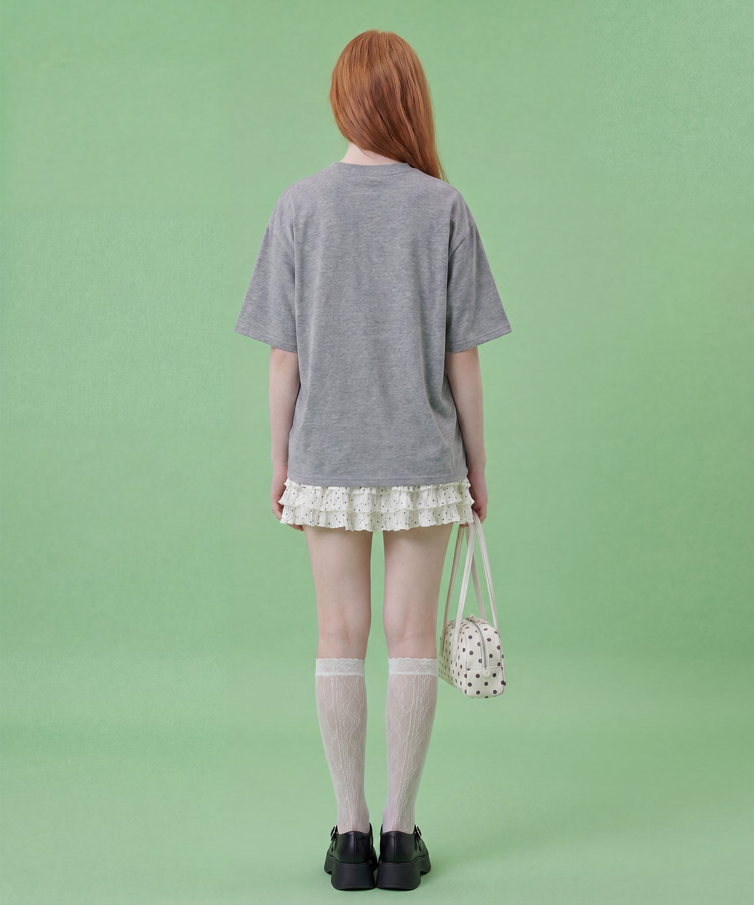 HOOK for girls　レースフリルハート ビッグTシャツ (SS)
