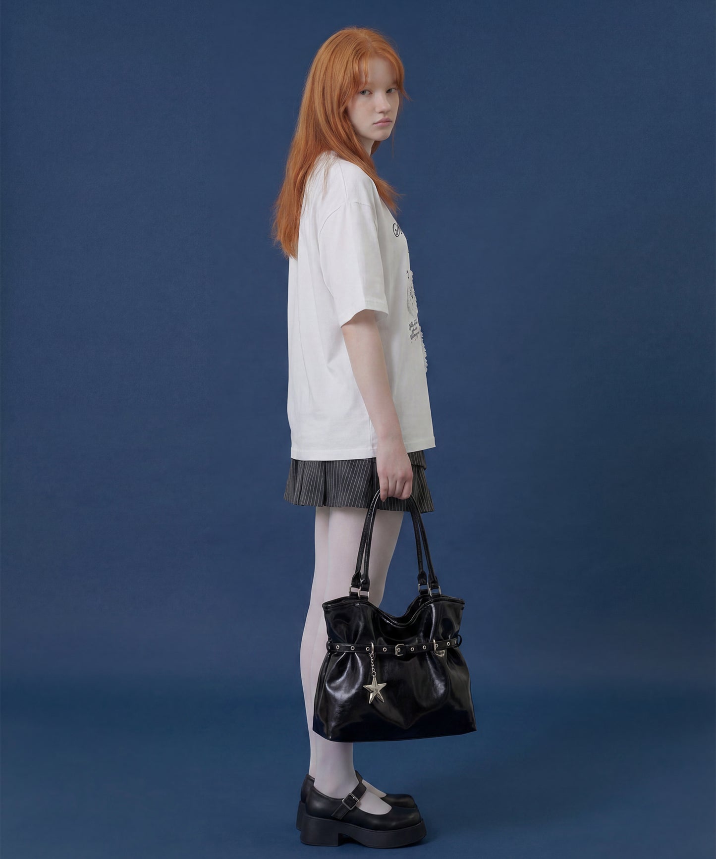 HOOK for girls　レースフリルハート ビッグTシャツ (SS)