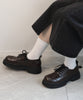 【shoes365】ラウンドトゥ厚底　ドレスシューズ