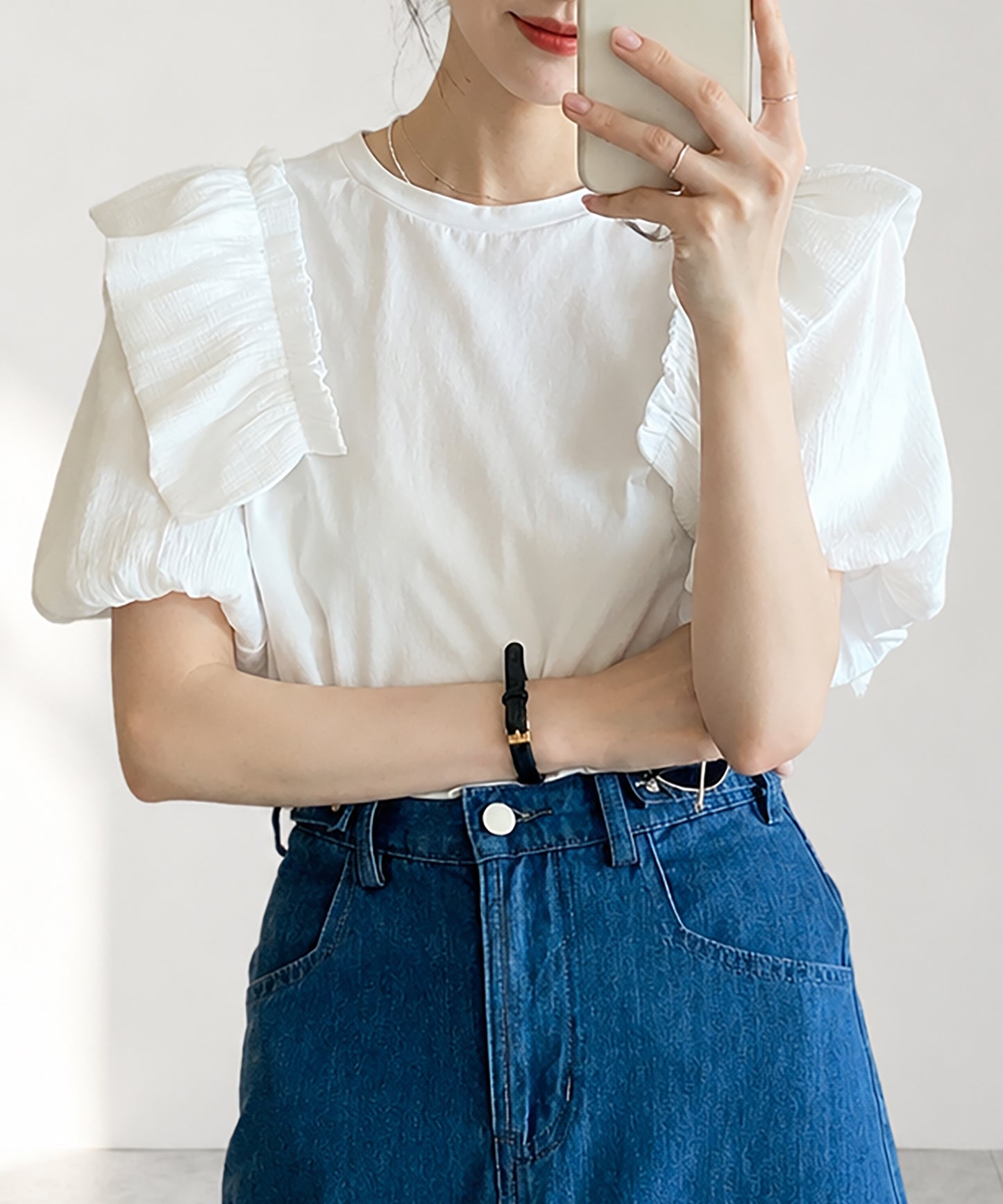 aimoha/パフスリーブTシャツ