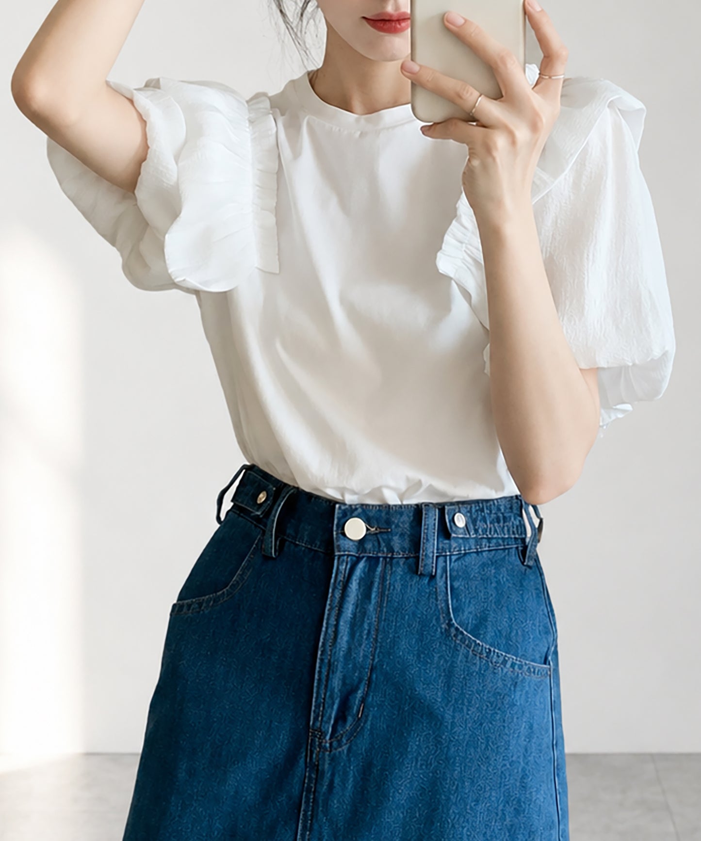 aimoha/パフスリーブTシャツ