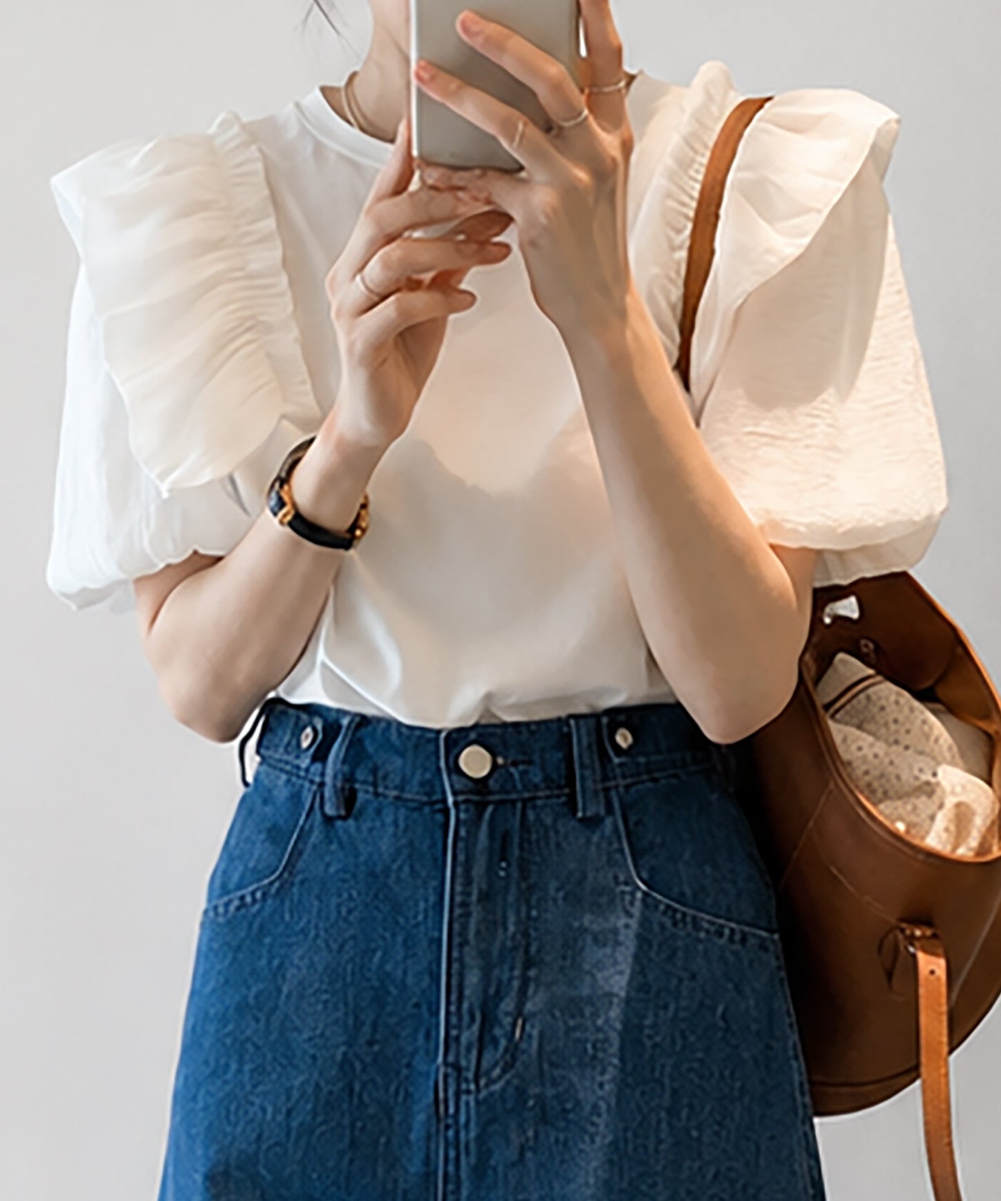 aimoha/パフスリーブTシャツ