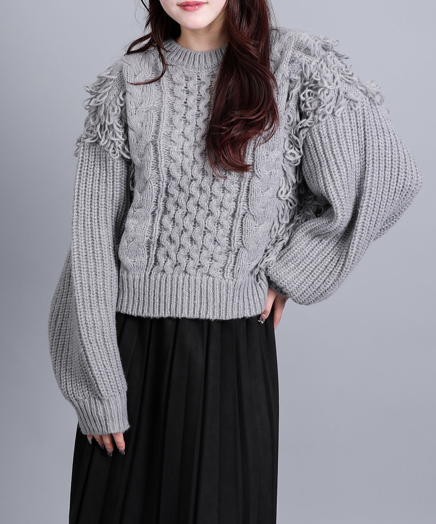 3.5Gモヘアタッチループフリンジ使いPO