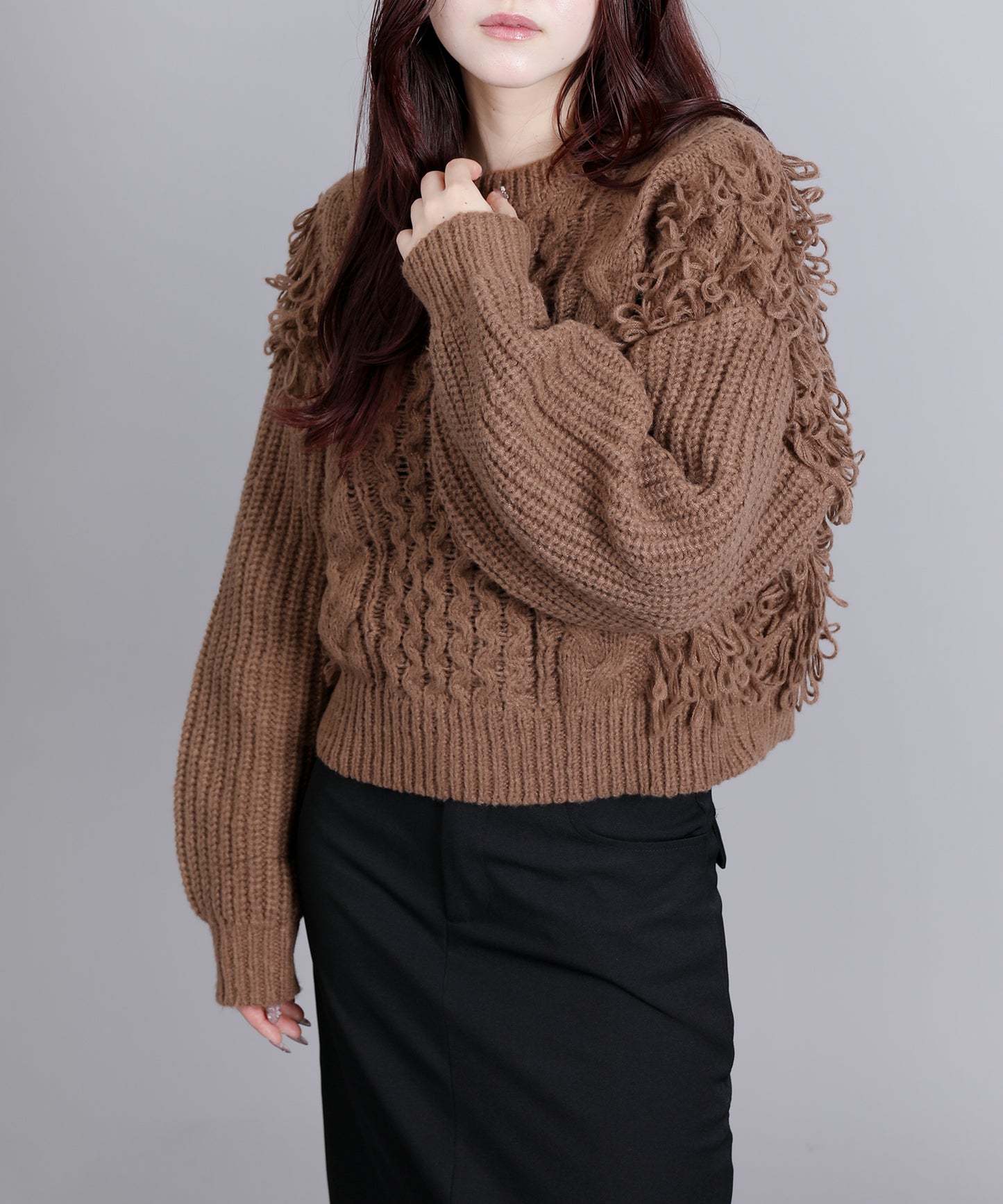 3.5Gモヘアタッチループフリンジ使いPO