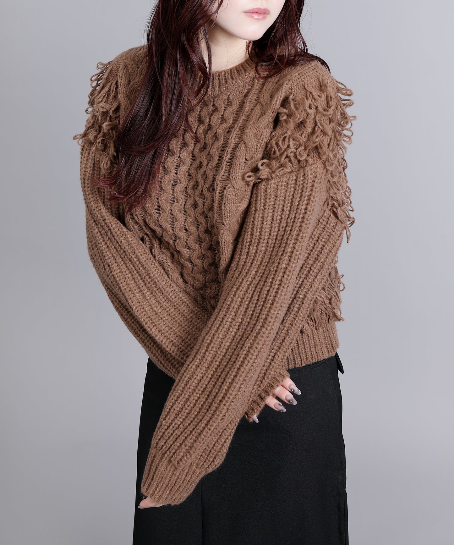 3.5Gモヘアタッチループフリンジ使いPO