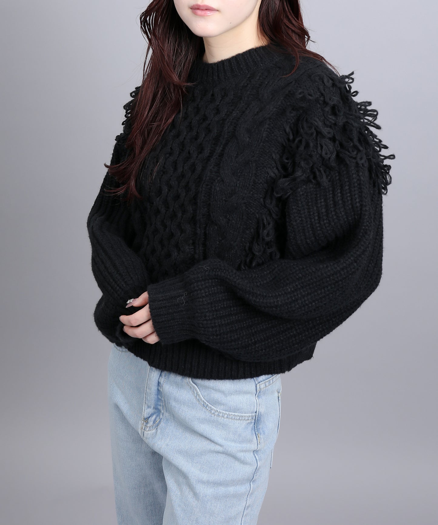 3.5Gモヘアタッチループフリンジ使いPO