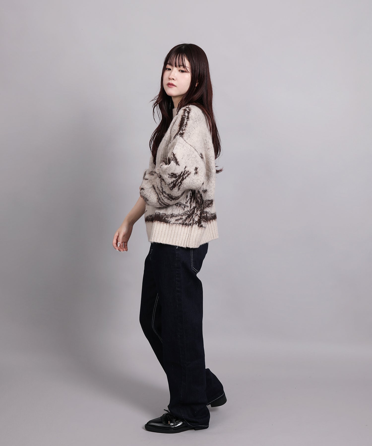 ニュアンス柄強起毛加工PO
