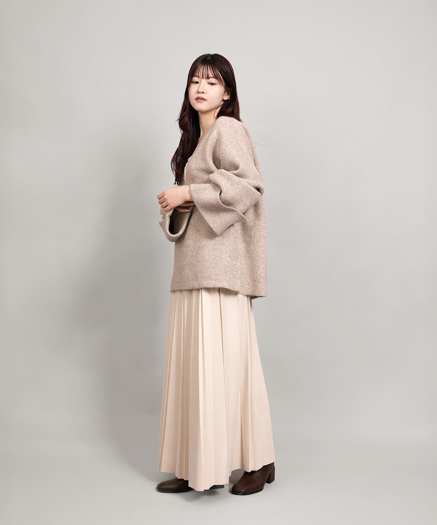 5Gヤクタッチワイドスリーブニット