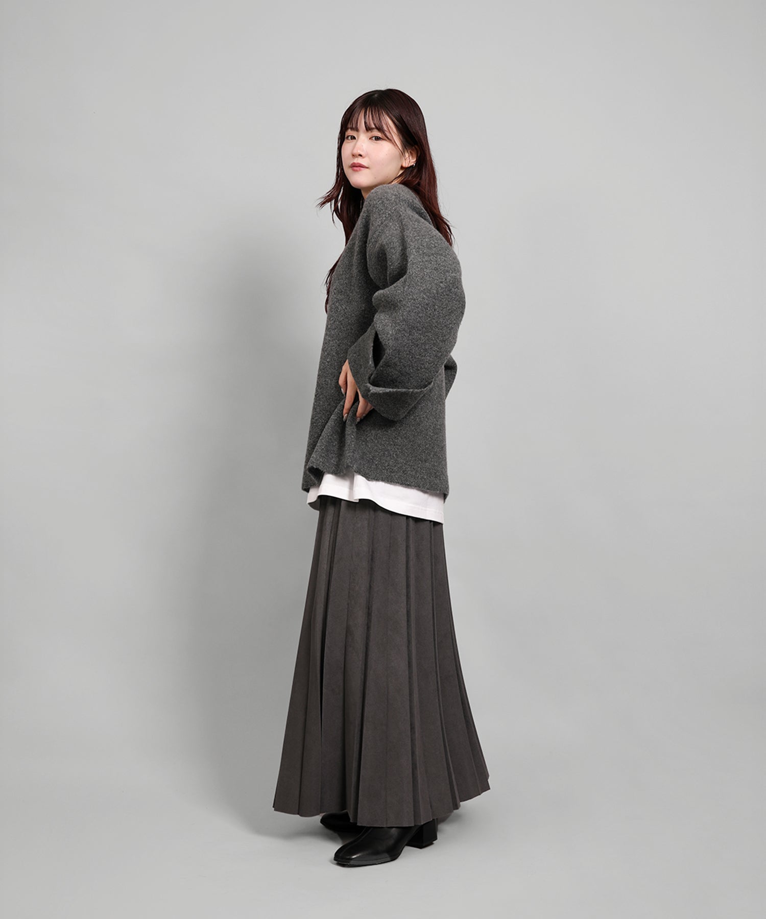 5Gヤクタッチワイドスリーブニット