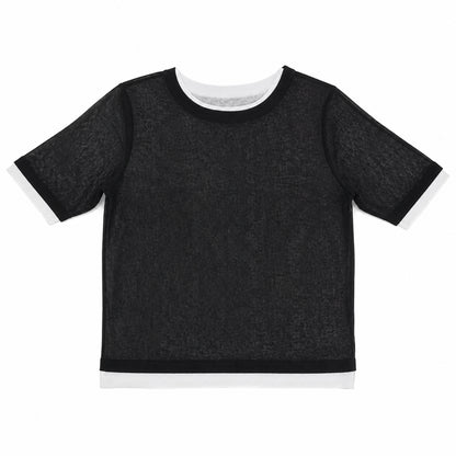aimoha/シアーテレコTシャツ 2枚SET