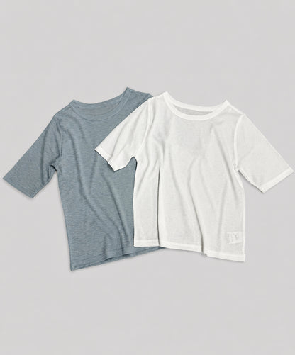 aimoha/シアーテレコTシャツ 2枚SET