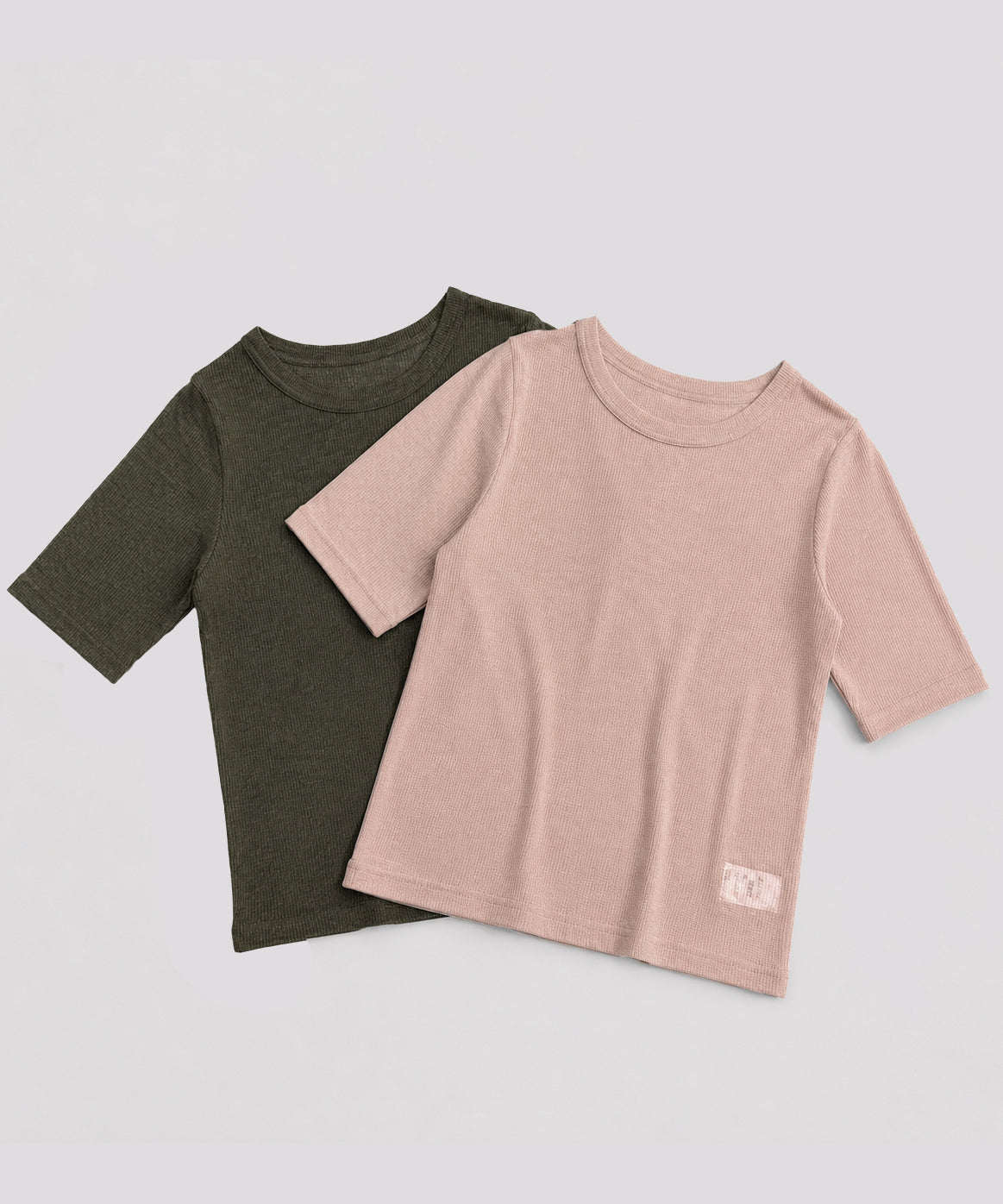 aimoha/シアーテレコTシャツ 2枚SET