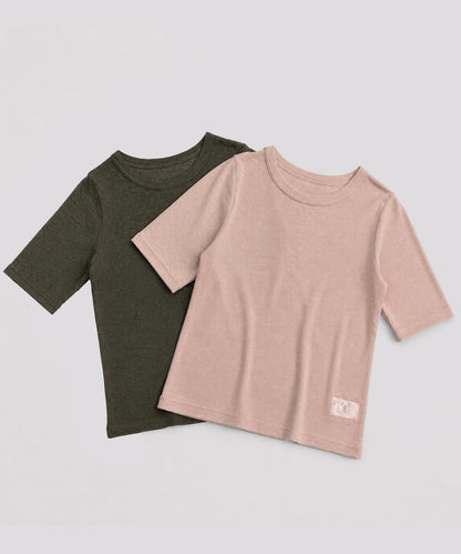 aimoha/シアーテレコTシャツ 2枚SET