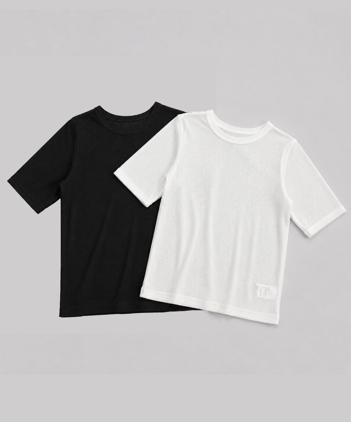 aimoha/シアーテレコTシャツ 2枚SET