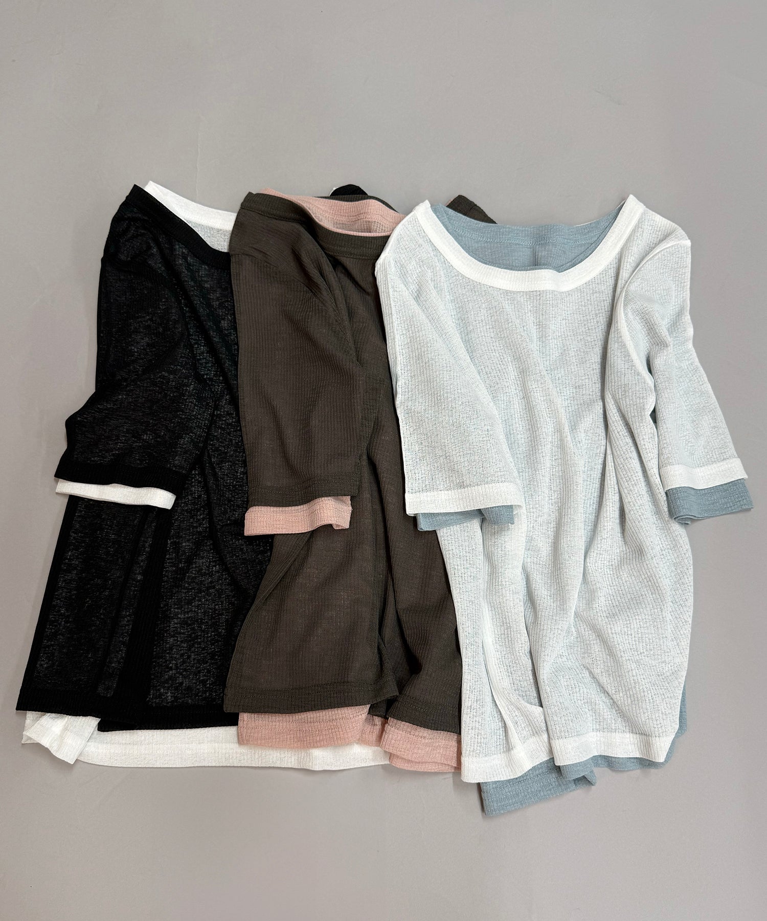 aimoha/シアーテレコTシャツ 2枚SET