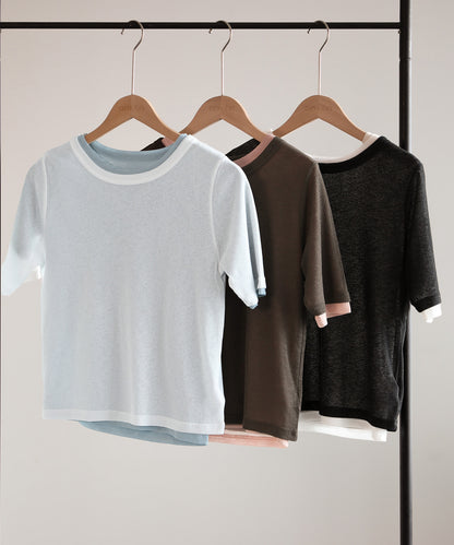 aimoha/シアーテレコTシャツ 2枚SET