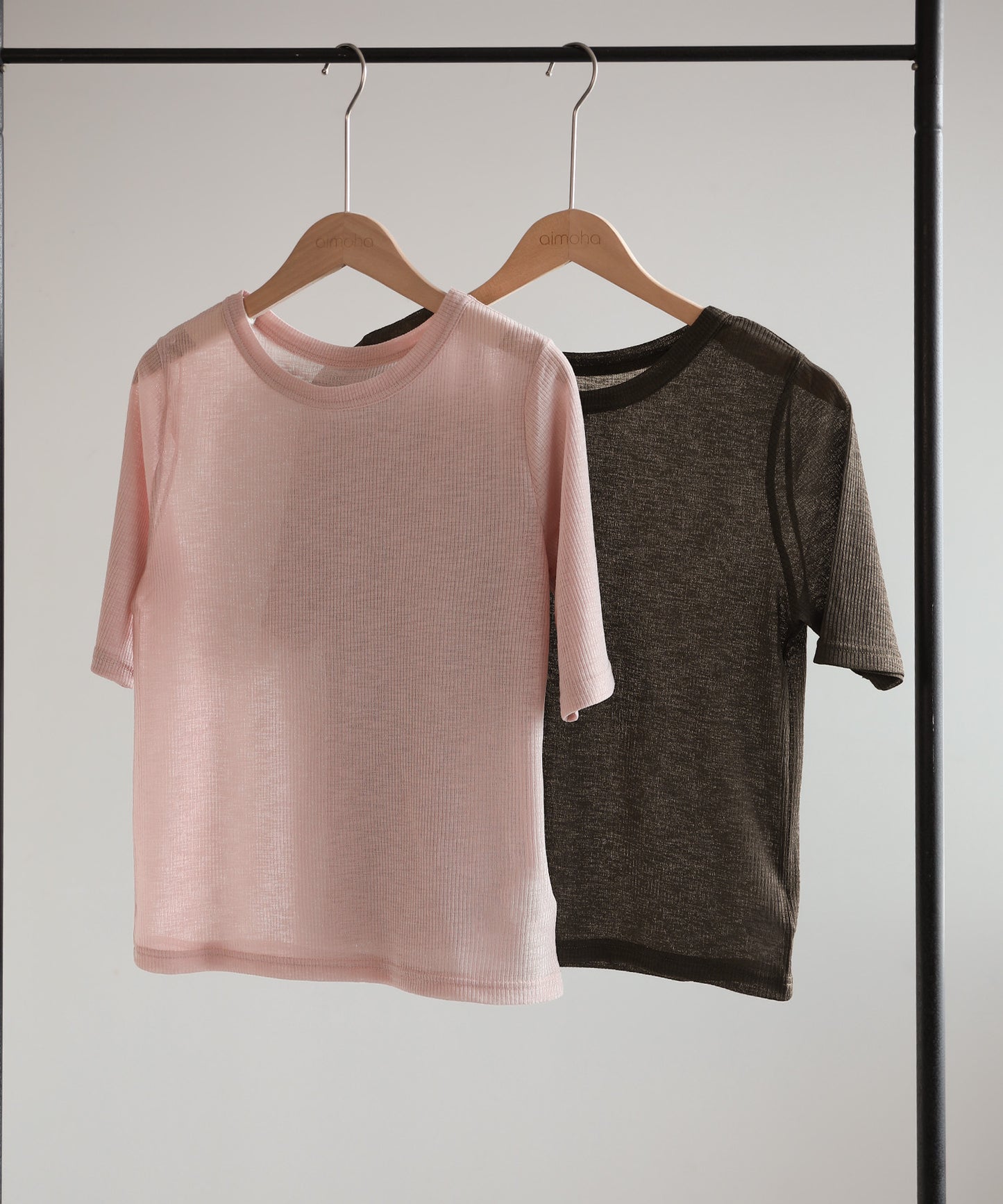 aimoha/シアーテレコTシャツ 2枚SET
