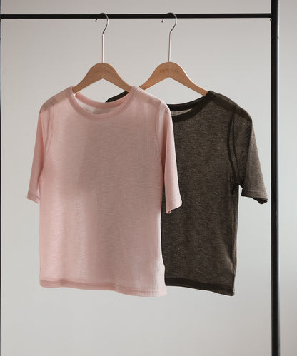 aimoha/シアーテレコTシャツ 2枚SET
