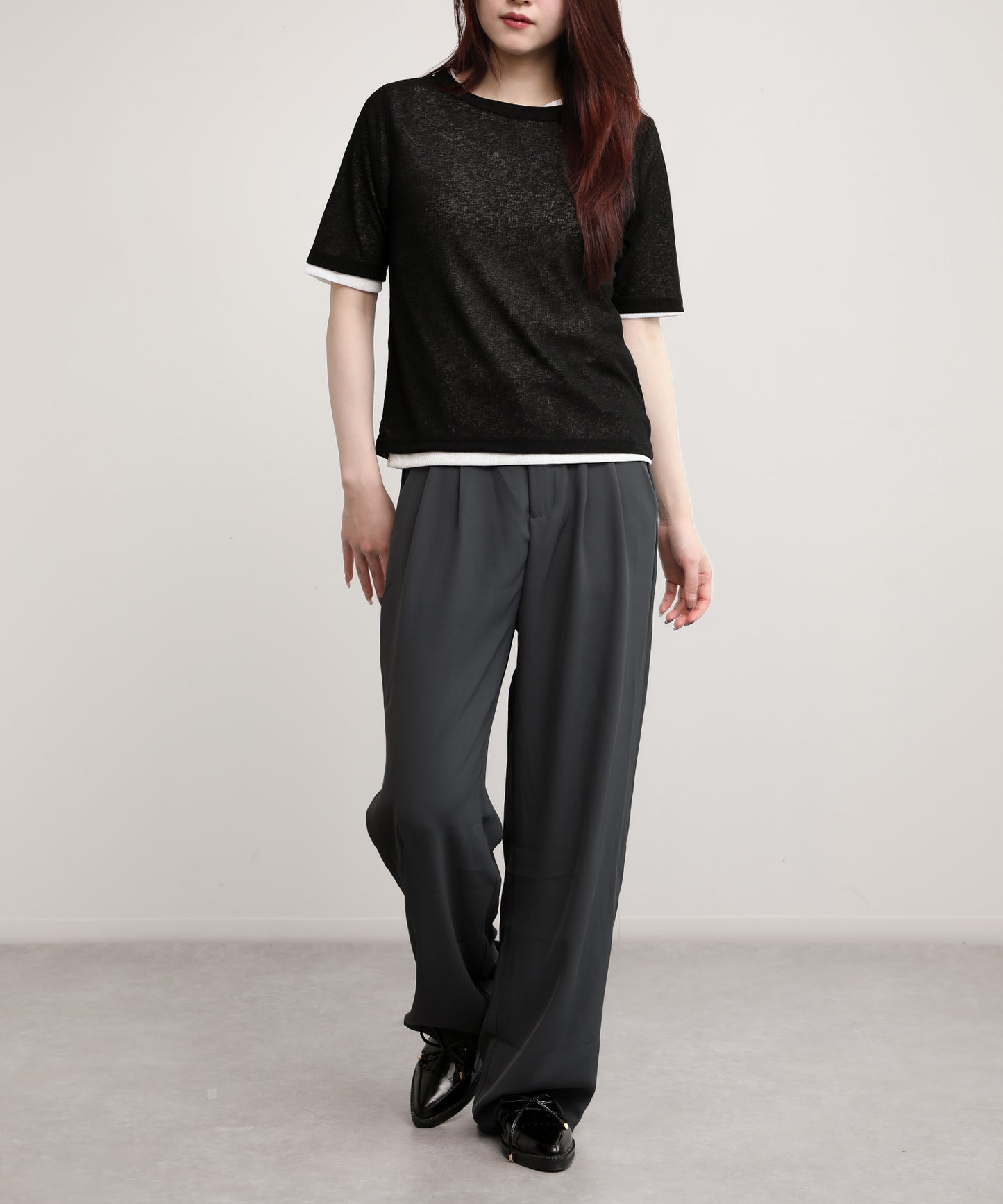 aimoha/シアーテレコTシャツ 2枚SET
