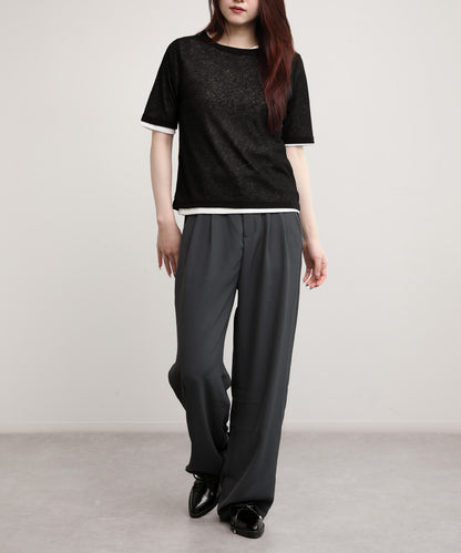 aimoha/シアーテレコTシャツ 2枚SET