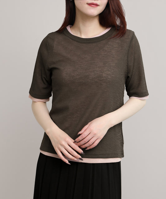 aimoha/シアーテレコTシャツ 2枚SET