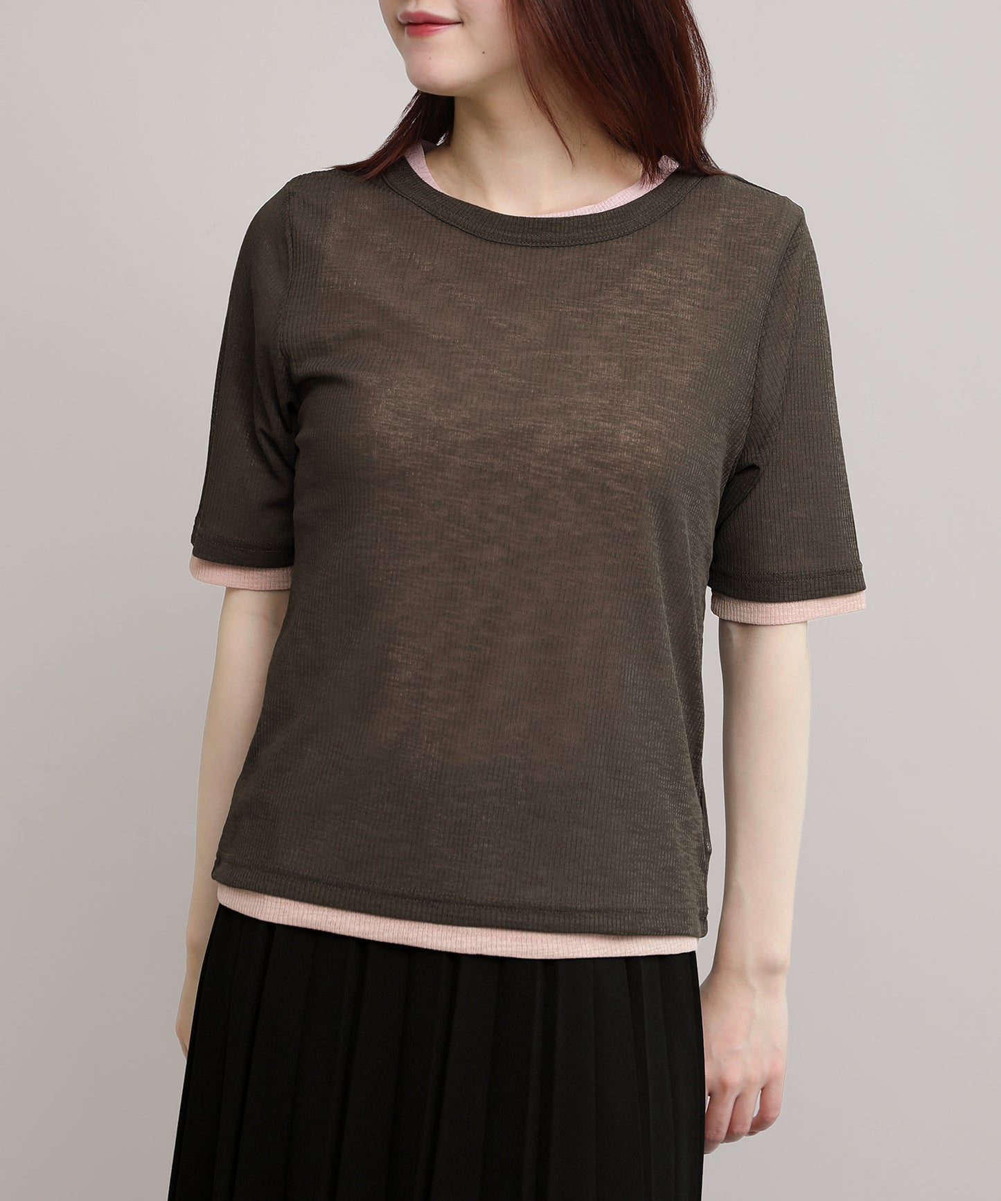 aimoha/シアーテレコTシャツ 2枚SET