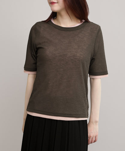 aimoha/シアーテレコTシャツ 2枚SET