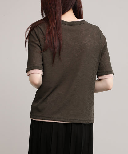 aimoha/シアーテレコTシャツ 2枚SET