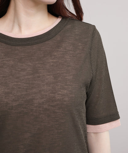 aimoha/シアーテレコTシャツ 2枚SET