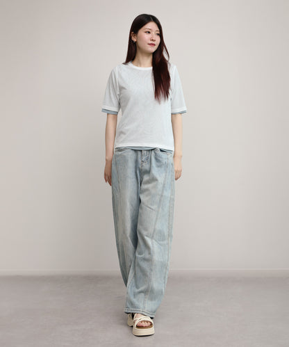 aimoha/シアーテレコTシャツ 2枚SET