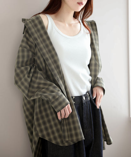 aimoha/オーバーサイズチェックシャツ