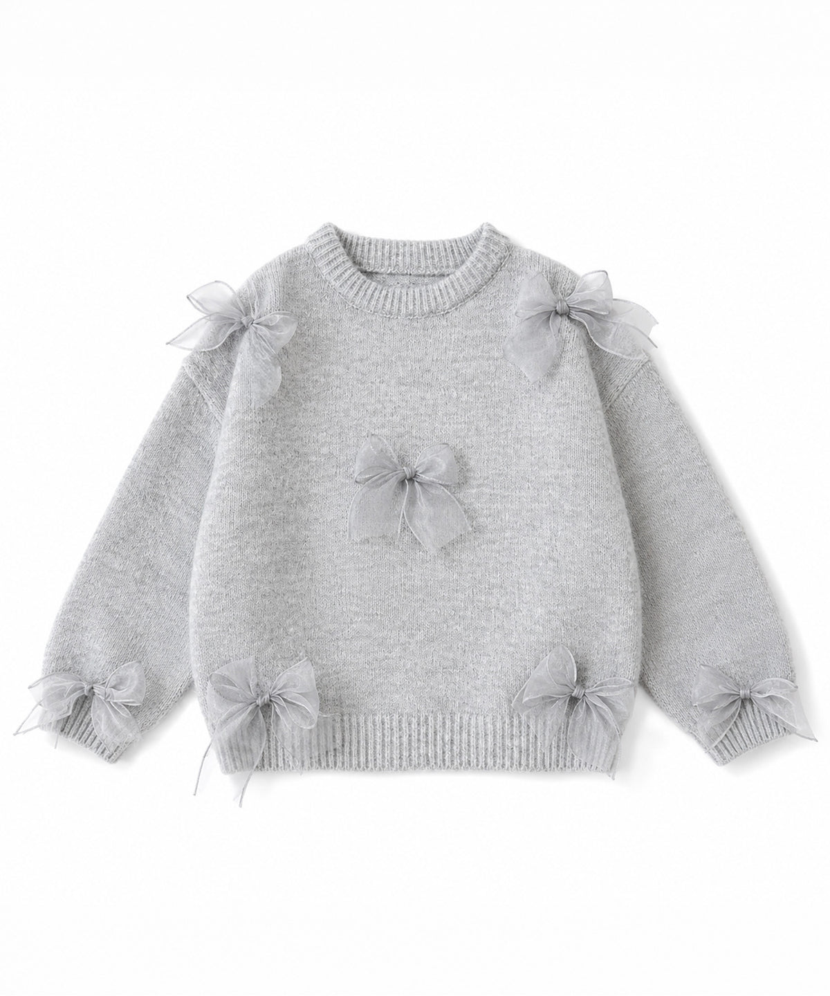 【aimoha KIDS】バレエコア リボンニットプルオーバー
