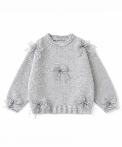 【aimoha KIDS】バレエコア リボンニットプルオーバー