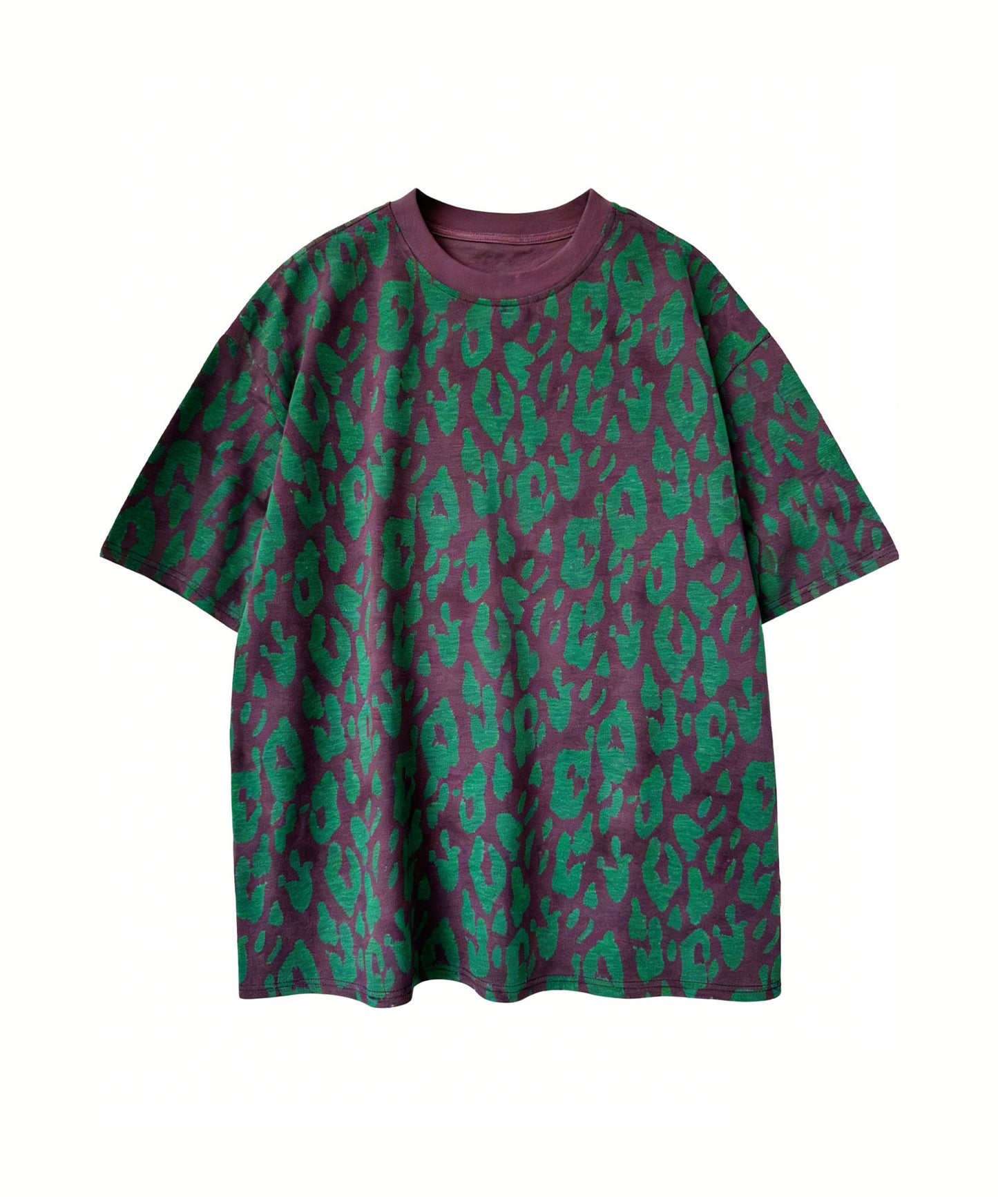 HOOK for girls　レオパード総柄 半袖Tシャツ / アニマル柄 ビッグシルエット カジュアル