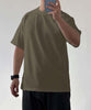 aimoha men ナチュラルトーンシンプルTシャツ