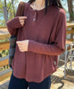 ヘンリーネック長袖Tシャツ