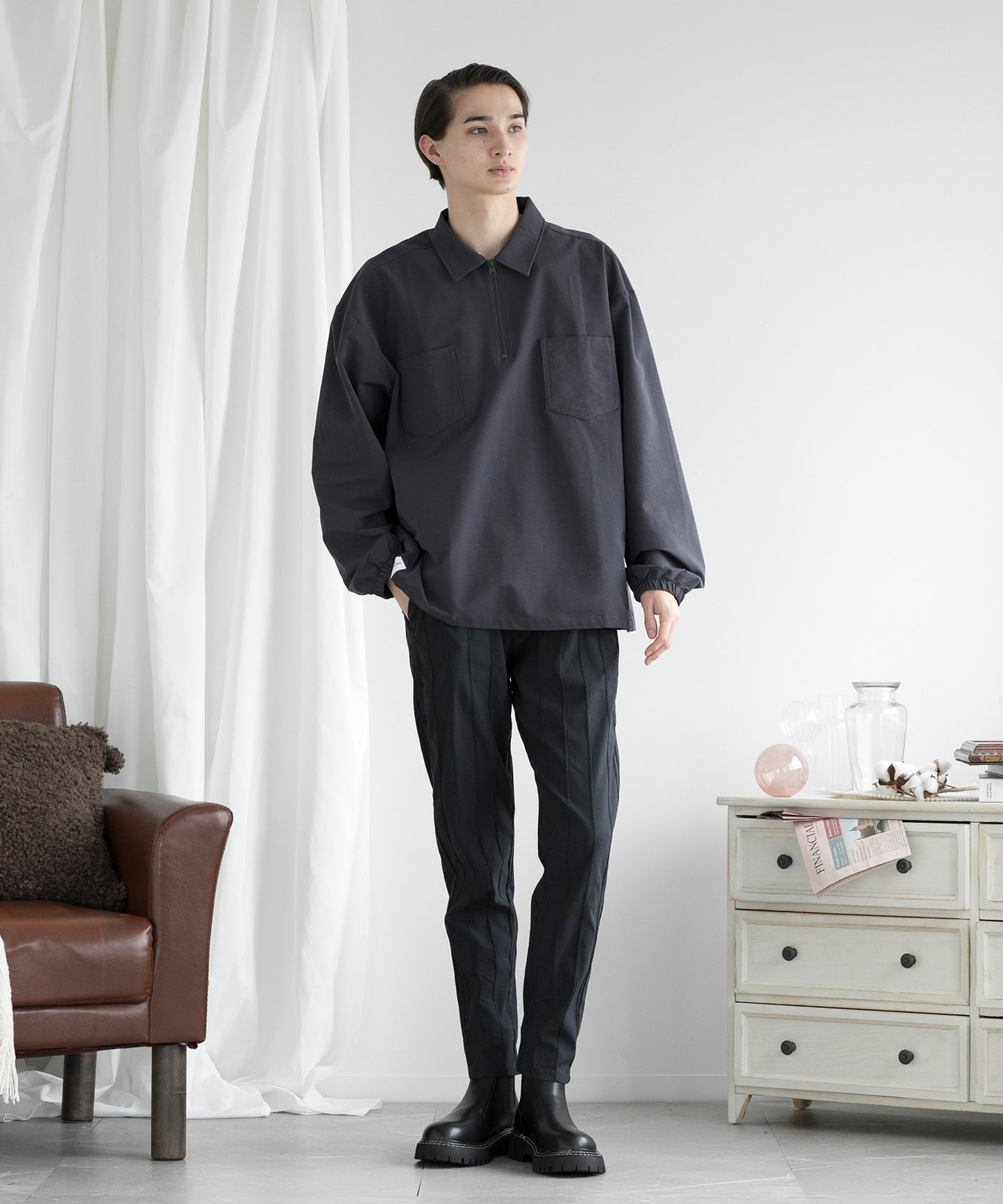 【aimoha MEN】FUNCTIONAL CPO SHIRT ファンクショナルCPOシャツ吸水速乾