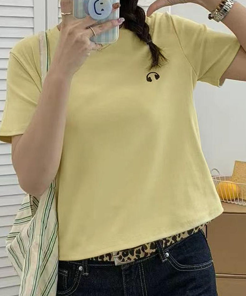 ワンポイント刺繍入りベーシックTシャツ