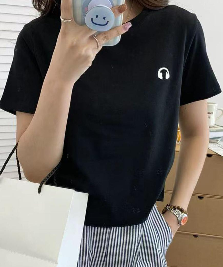 ワンポイント刺繍入りベーシックTシャツ
