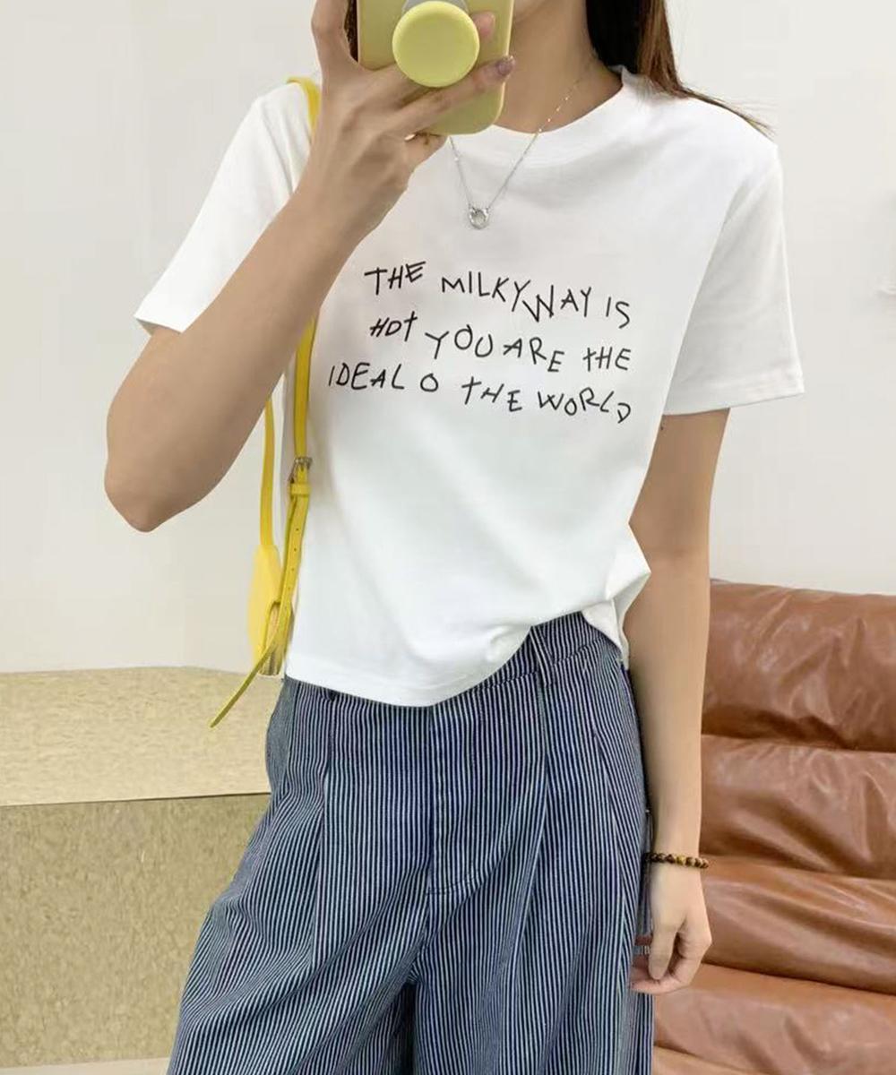 英字ロゴプリントTシャツ